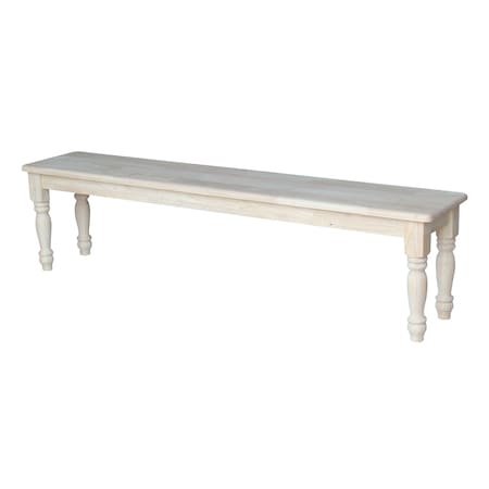 International Concepts Farmhouse Bench, Unfinished BE-72